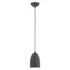 Arlington 1 Light Scandinavian Gray with Brushed Nickel Accents Pendant by Livex Lighting