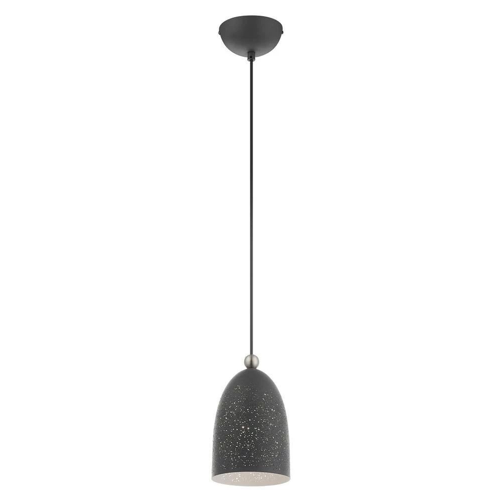 Arlington 1 Light Scandinavian Gray with Brushed Nickel Accents Pendant by Livex Lighting 9 Arlington 1 Light Scandinavian Gray with Brushed Nickel Accents Pendant by Livex Lighting - Image 9