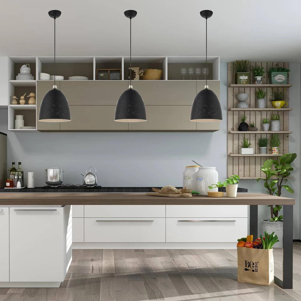 Arlington 1 Light Scandinavian Gray with Brushed Nickel Accents Pendant by Livex Lighting 3 Arlington 1 Light Scandinavian Gray with Brushed Nickel Accents Pendant by Livex Lighting - Image 3