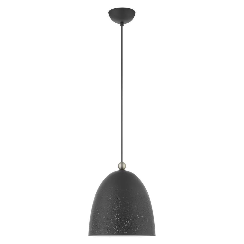 Arlington 1 Light Scandinavian Gray with Brushed Nickel Accents Pendant by Livex Lighting 5 Arlington 1 Light Scandinavian Gray with Brushed Nickel Accents Pendant by Livex Lighting - Image 5