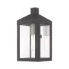 Nyack Mini 1-Light Scandinavian Gray Hardwired Outdoor Wall Lantern Sconce by Livex Lighting