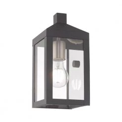 Nyack Mini 1-Light Scandinavian Gray Hardwired Outdoor Wall Lantern Sconce by Livex Lighting -Livex Lighting shop scandinavian gray livex lighting outdoor sconces 20581 76 fa 1000