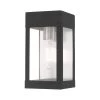 Barrett 1-Light Scandinavian Gray Hardwired Outdoor Small Wall Lantern Sconce by Livex Lighting