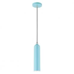 Ardmore 1 Light Shiny Baby Blue Pendant by Livex Lighting -Livex Lighting shop shiny baby blue livex lighting chandeliers 46751 74 1f 1000