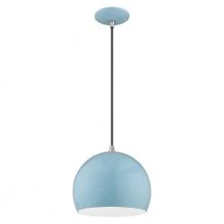 Metal Shade Mini Pendants 1 Light Shiny Baby Blue Mini Pendant by Livex Lighting 18 Metal Shade Mini Pendants 1 Light Shiny Baby Blue Mini Pendant by Livex Lighting -Livex Lighting shop shiny baby blue livex lighting pendant lights 41181 74 1f 1000