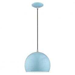 Metal Shade Mini Pendants 1 Light Shiny Baby Blue Mini Pendant by Livex Lighting 16 Metal Shade Mini Pendants 1 Light Shiny Baby Blue Mini Pendant by Livex Lighting -Livex Lighting shop shiny baby blue livex lighting pendant lights 41181 74 c3 1000