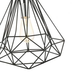 Geometric 1 Light Shiny Black Pendant by Livex Lighting -Livex Lighting shop shiny black livex lighting chandeliers 41324 68 fa 1000