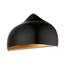 Amador 9.75 in. 1-Light Shiny Black Half Moon Wall Sconce by Livex Lighting -Livex Lighting shop shiny black livex lighting vanity lighting 40987 68 44 1000