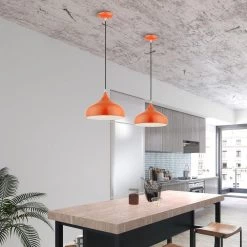 Amador 1-Light Shiny Orange Pendant with Polished Chrome Accents by Livex Lighting -Livex Lighting shop shiny orange livex lighting chandeliers 41172 77 76 1000