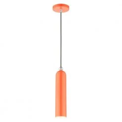 Ardmore 1 Light Shiny Orange Pendant by Livex Lighting -Livex Lighting shop shiny orange livex lighting chandeliers 46751 77 1f 1000