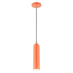 Ardmore 1 Light Shiny Orange Pendant by Livex Lighting -Livex Lighting shop shiny orange livex lighting chandeliers 46751 77 44 1000