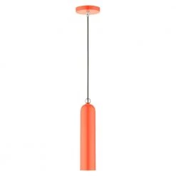 Ardmore 1 Light Shiny Orange Pendant by Livex Lighting -Livex Lighting shop shiny orange livex lighting chandeliers 46751 77 4f 1000