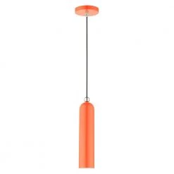 Ardmore 1 Light Shiny Orange Pendant by Livex Lighting -Livex Lighting shop shiny orange livex lighting chandeliers 46751 77 c3 1000