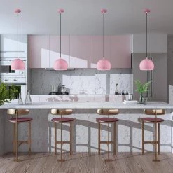 Metal Shade Mini Pendants 1 Light Shiny Pink Mini Pendant by Livex Lighting -Livex Lighting shop shiny pink livex lighting pendant lights 41181 79 1d 1000