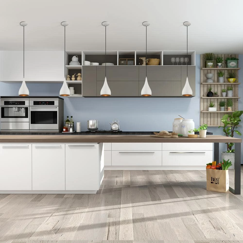 Metal Shade Mini Pendants 1 Light Shiny White Mini Pendant by Livex Lighting 5 Metal Shade Mini Pendants 1 Light Shiny White Mini Pendant by Livex Lighting - Image 5