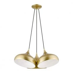 Amador 3-Light Soft Gold Teardrop Cluster Pendant by Livex Lighting -Livex Lighting shop soft gold livex lighting chandeliers 41053 33 4f 1000