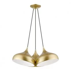 Amador 3-Light Soft Gold Teardrop Cluster Pendant by Livex Lighting -Livex Lighting shop soft gold livex lighting chandeliers 41053 33 c3 1000