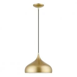 Amador 1-Light Soft Gold Teardrop Pendant by Livex Lighting