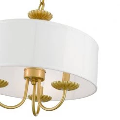 Brookdale 3-Light Soft Gold Pendant Chandelier with Fabric Shade by Livex Lighting -Livex Lighting shop soft gold livex lighting chandeliers 42983 33 44 1000