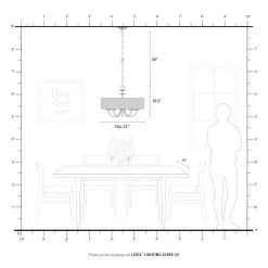 Brookdale 5-Light Soft Gold Pendant Light with Fabric Shade by Livex Lighting -Livex Lighting shop soft gold livex lighting chandeliers 42985 33 76 1000