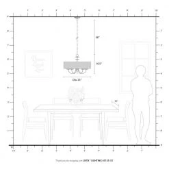 Winchester 5-Light Soft Gold Pendant Light with Fabric Shade by Livex Lighting -Livex Lighting shop soft gold livex lighting chandeliers 45125 33 66 1000