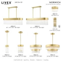 Norwich 1 Light Soft Gold Chandelier by Livex Lighting -Livex Lighting shop soft gold livex lighting chandeliers 49829 33 d4 1000