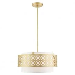 Calinda 4 Light Soft Gold Pendant Chandelier by Livex Lighting -Livex Lighting shop soft gold livex lighting chandeliers 49865 33 4f 1000