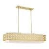 Calinda 6 Light Soft Gold Linear Chandelier by Livex Lighting