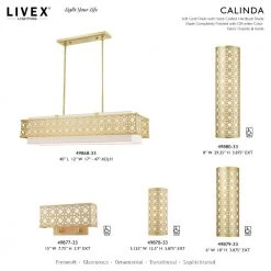 Calinda 6 Light Soft Gold Linear Chandelier by Livex Lighting -Livex Lighting shop soft gold livex lighting chandeliers 49868 33 d4 1000