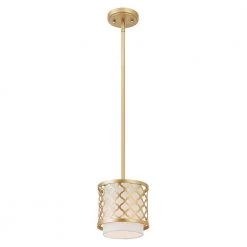 Arabesque 1 Light Soft Gold Mini Pendant by Livex Lighting -Livex Lighting shop soft gold livex lighting pendant lights 41101 33 1f 1000