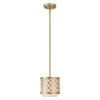 Arabesque 1 Light Soft Gold Mini Pendant by Livex Lighting