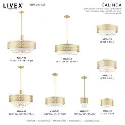 Calinda 1 Light Soft Gold Mini Pendant by Livex Lighting -Livex Lighting shop soft gold livex lighting pendant lights 49861 33 d4 1000
