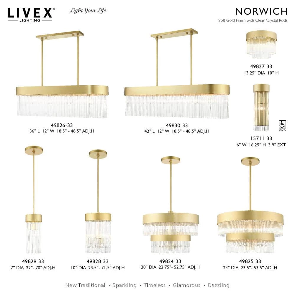 Norwich 1 Light Soft Gold Sconce by Livex Lighting 3 Norwich 1 Light Soft Gold Sconce by Livex Lighting - Image 3