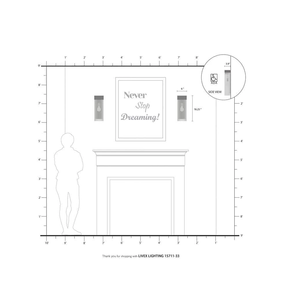 Norwich 1 Light Soft Gold Sconce by Livex Lighting 6 Norwich 1 Light Soft Gold Sconce by Livex Lighting - Image 6