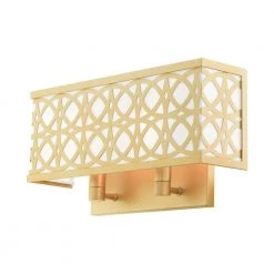 Calinda 2 Light Soft Gold ADA Double Sconce by Livex Lighting -Livex Lighting shop soft gold livex lighting vanity lighting 49877 33 44 1000