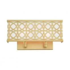 Calinda 2 Light Soft Gold ADA Double Sconce by Livex Lighting -Livex Lighting shop soft gold livex lighting vanity lighting 49877 33 4f 1000