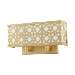 Calinda 2 Light Soft Gold ADA Double Sconce by Livex Lighting -Livex Lighting shop soft gold livex lighting vanity lighting 49877 33 c3 1000