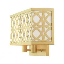 Calinda 2 Light Soft Gold ADA Double Sconce by Livex Lighting -Livex Lighting shop soft gold livex lighting vanity lighting 49877 33 fa 1000