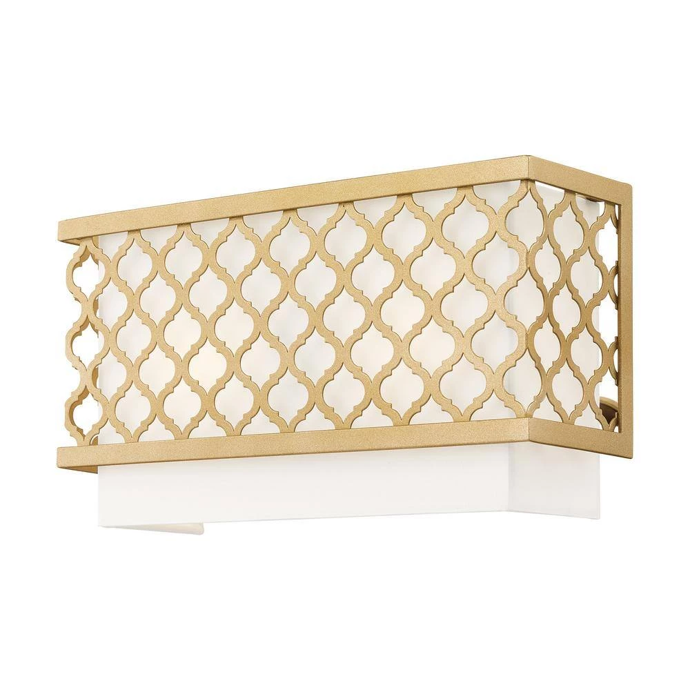 Arabesque 2-Light Soft Gold ADA Wall Sconce by Livex Lighting 8 Arabesque 2-Light Soft Gold ADA Wall Sconce by Livex Lighting - Image 8
