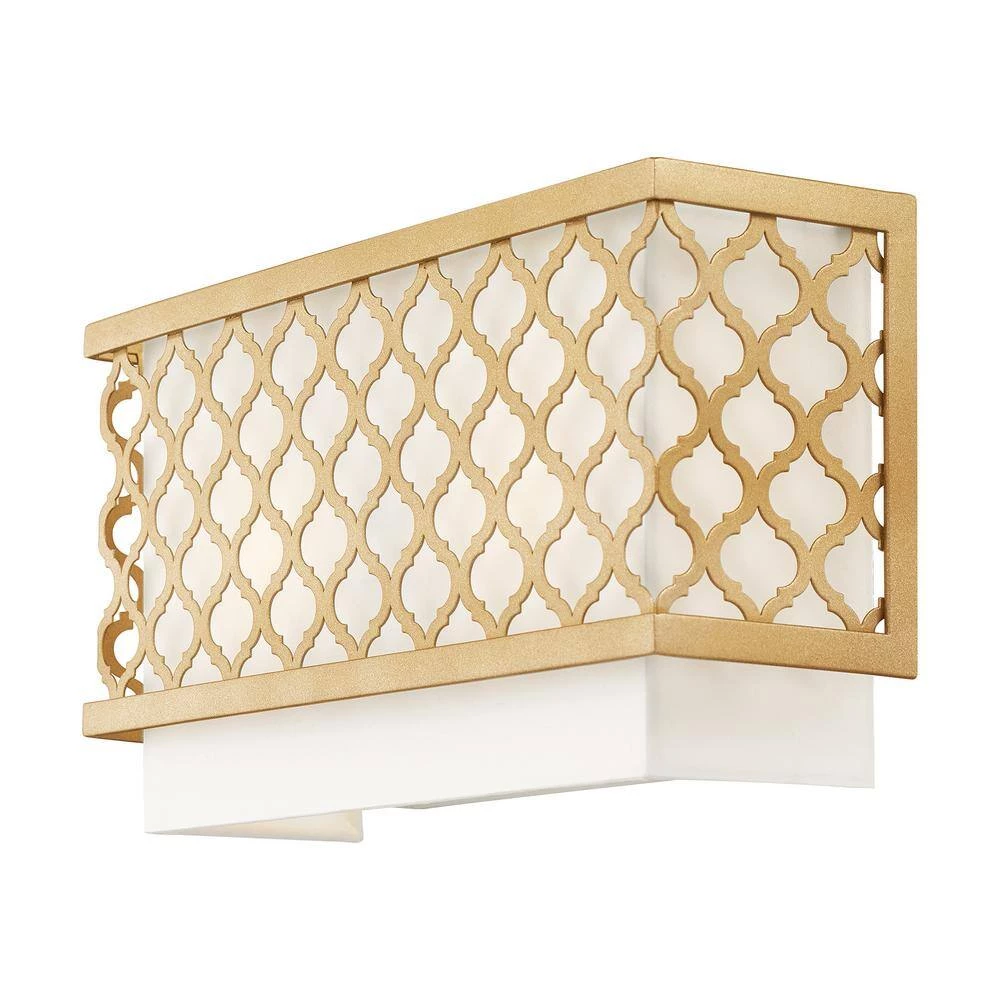 Arabesque 2-Light Soft Gold ADA Wall Sconce by Livex Lighting 9 Arabesque 2-Light Soft Gold ADA Wall Sconce by Livex Lighting - Image 9