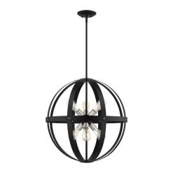 Stoneridge 6 Light Textured Black Pendant Chandelier by Livex Lighting -Livex Lighting shop textured black livex lighting chandeliers 49646 14 c3 1000