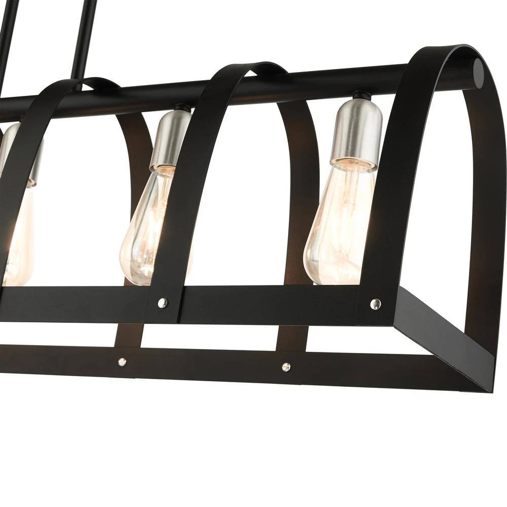 Stoneridge 5 Light Textured Black Linear Chandelier by Livex Lighting 8 Stoneridge 5 Light Textured Black Linear Chandelier by Livex Lighting - Image 8