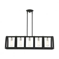 Stoneridge 5 Light Textured Black Linear Chandelier by Livex Lighting 19 Stoneridge 5 Light Textured Black Linear Chandelier by Livex Lighting -Livex Lighting shop textured black livex lighting chandeliers 49649 14 4f 1000