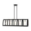 Stoneridge 5 Light Textured Black Linear Chandelier by Livex Lighting