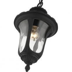 Oxford 1 Light Textured Black Outdoor Pendant Lantern by Livex Lighting -Livex Lighting shop textured black livex lighting outdoor pendant lights 7849 14 44 1000