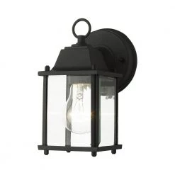 Hamilton 1 Light Textured Black Outdoor Wall Sconce by Livex Lighting