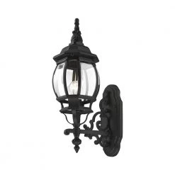 Frontenac 1 Light Textured Black Outdoor Wall Sconce by Livex Lighting -Livex Lighting shop textured black livex lighting outdoor sconces 7520 14 1f 1000