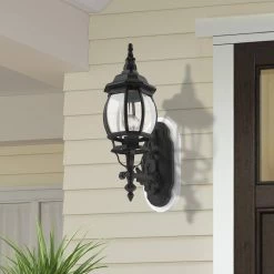 Frontenac 1 Light Textured Black Outdoor Wall Sconce by Livex Lighting -Livex Lighting shop textured black livex lighting outdoor sconces 7520 14 40 1000