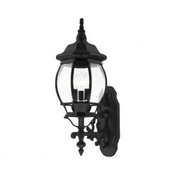 Frontenac 3 Light Textured Black Outdoor Wall Sconce by Livex Lighting