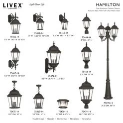Hamilton 1 Light Textured Black Outdoor Wall Sconce by Livex Lighting -Livex Lighting shop textured black livex lighting outdoor sconces 75460 14 1f 1000